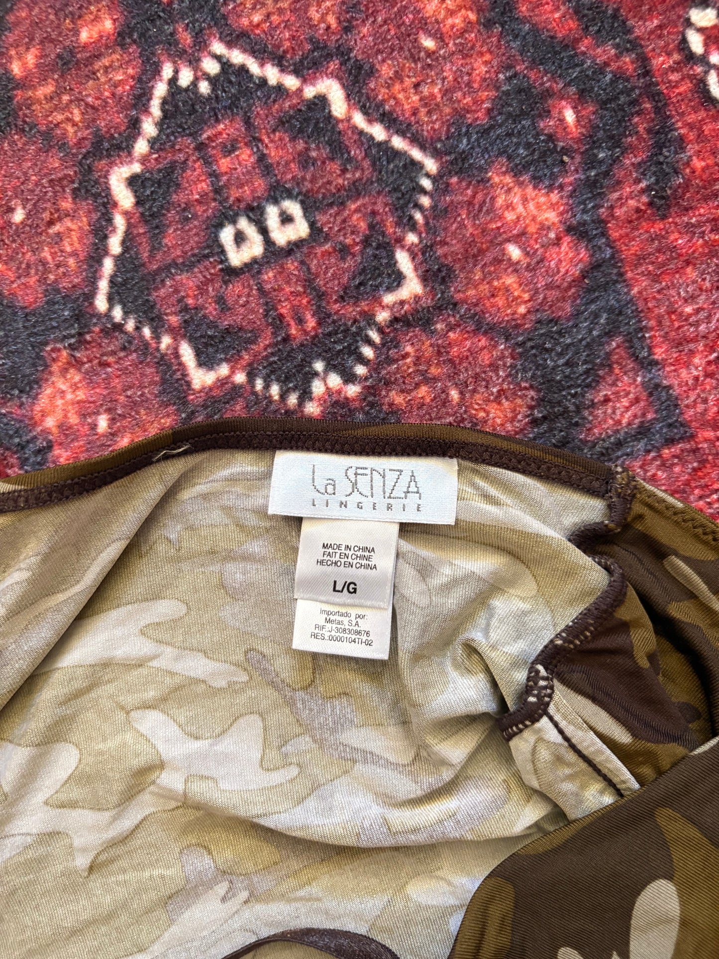 VINTAGE LA SENZA CAMO CAMI - L