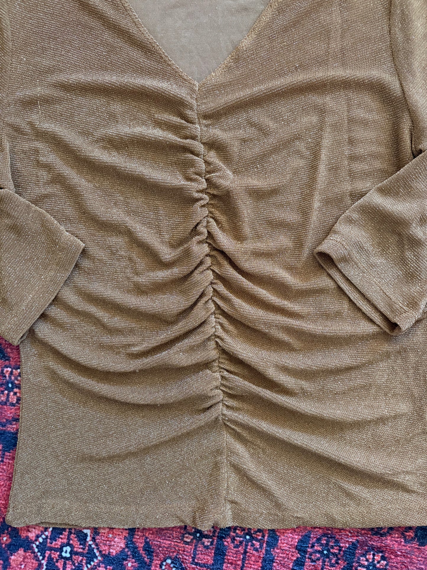 VINTAGE CACHE LONG SLEEVE TOP - L