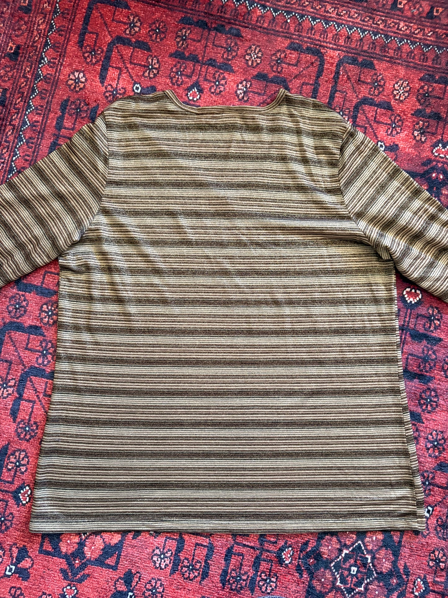 VINTAGE UN DEUX TROIS STRIPPED LONG SLEEVE - 1X