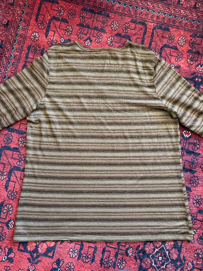 VINTAGE UN DEUX TROIS STRIPPED LONG SLEEVE - 1X