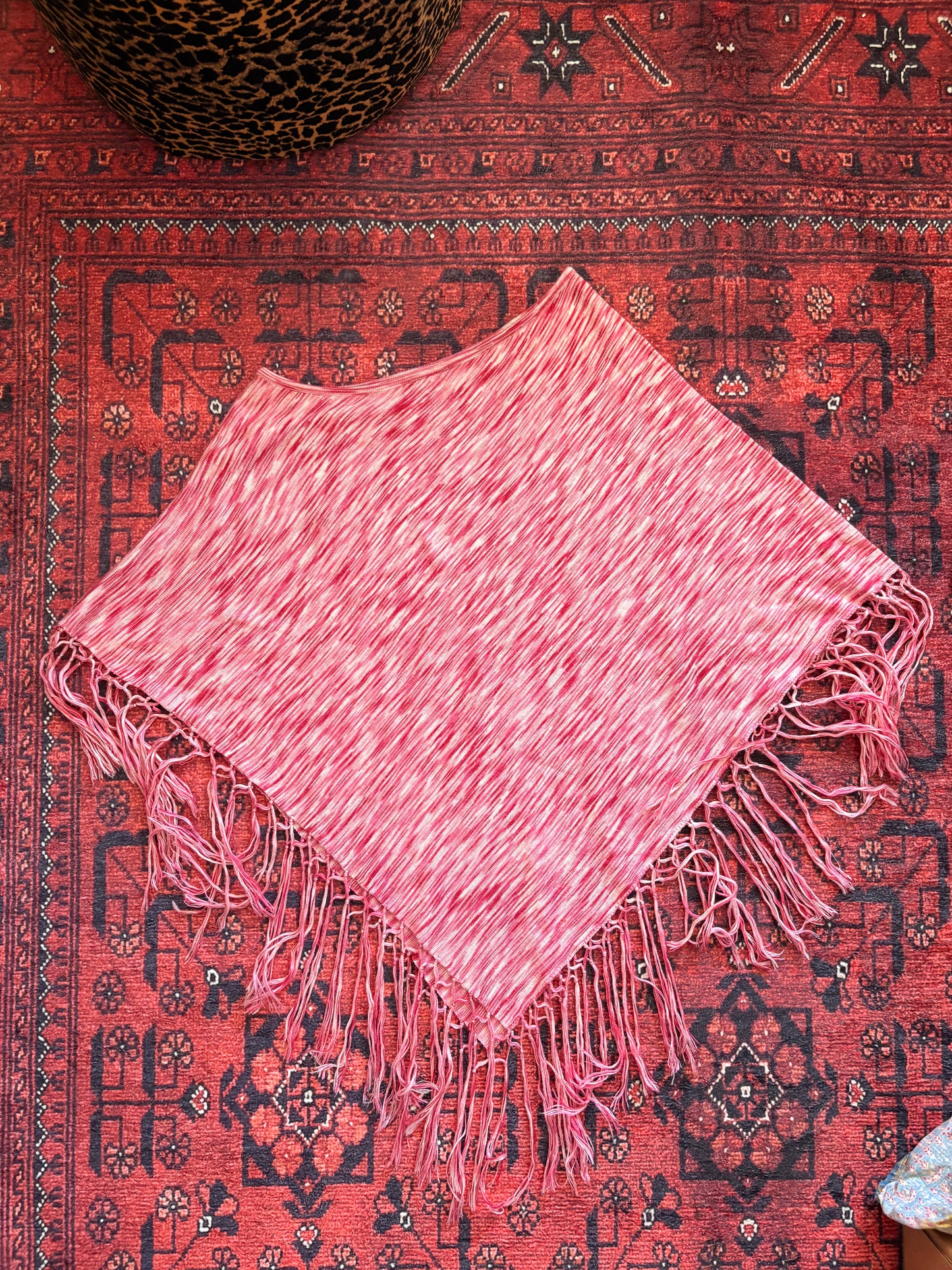 Y2K PINK PONCHO