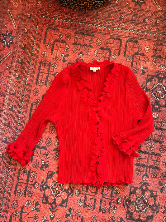 VINTAGE GILANI RUFFLE BLOUSE
