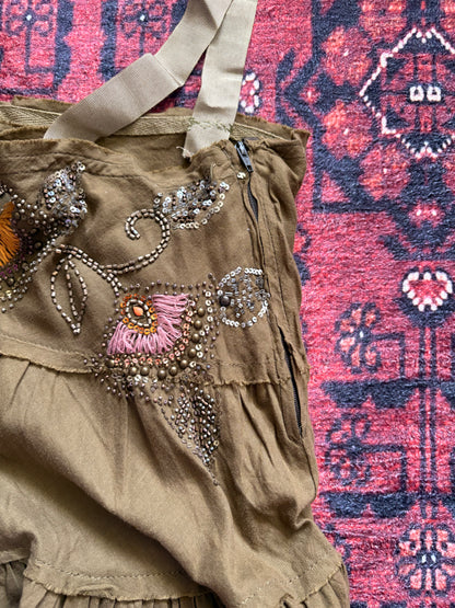 VINTAGE 100% COTTON BEADED TANK - M