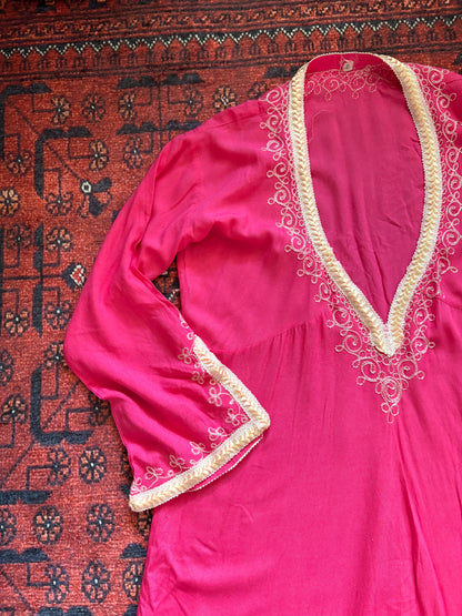PINK BOHO TUNIC/BEACH COVER UP - 2