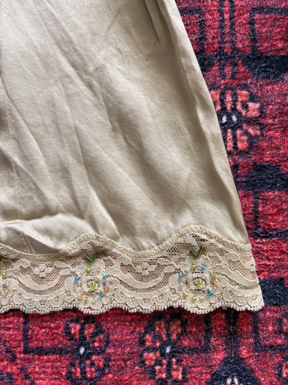VINTAGE SILK LACE CAMI - M