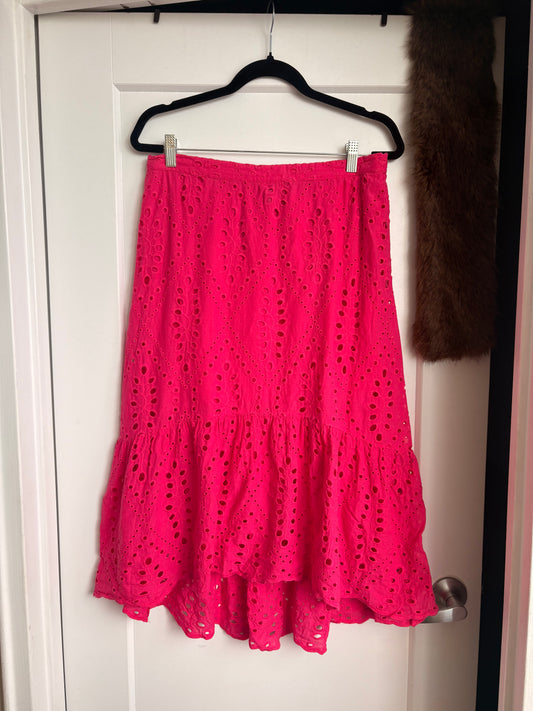 PINK MIDI SKIRT - M