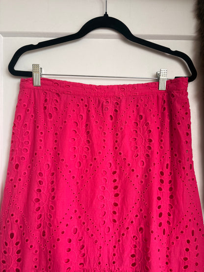 PINK MIDI SKIRT - M