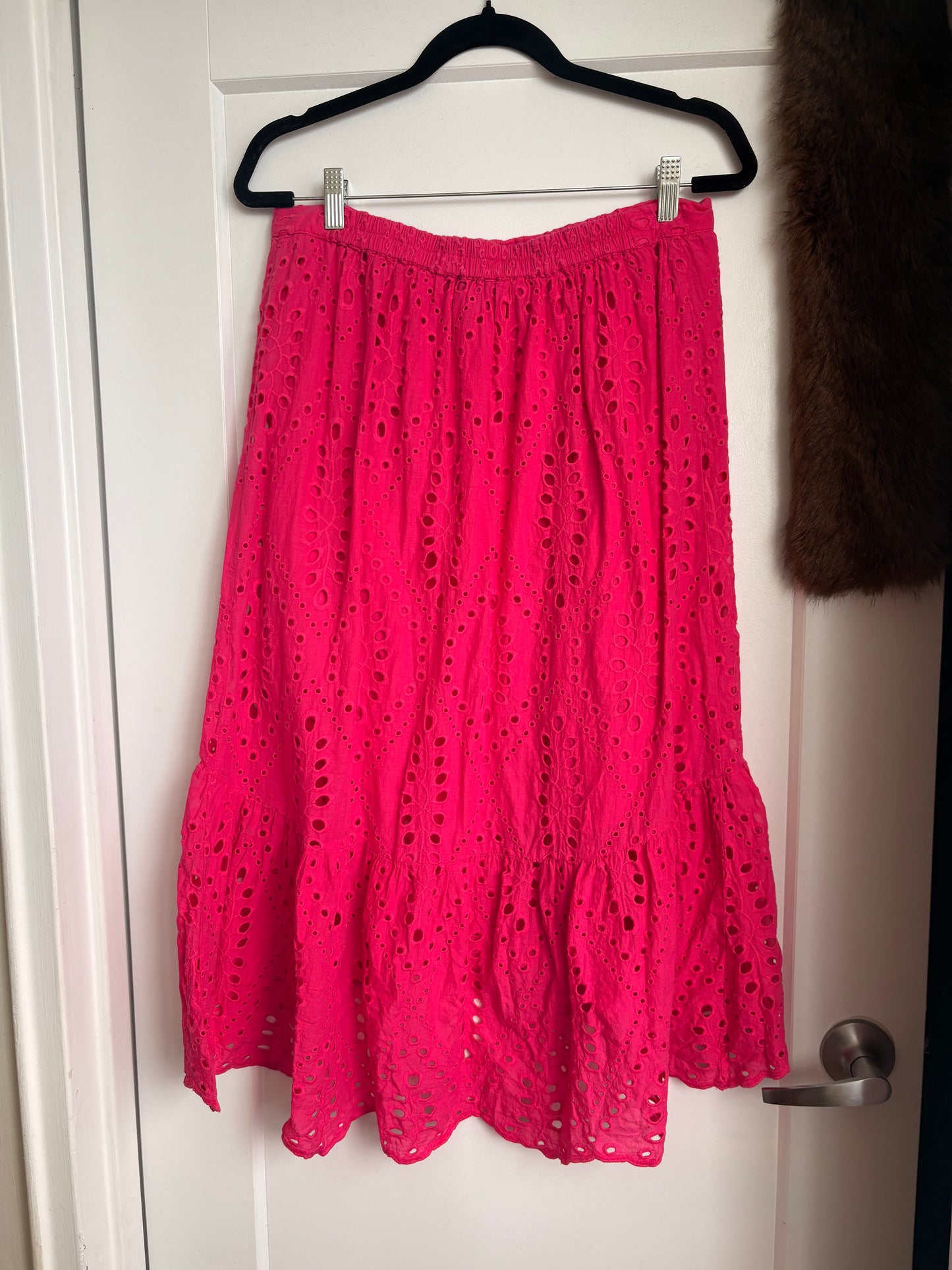 PINK MIDI SKIRT - M