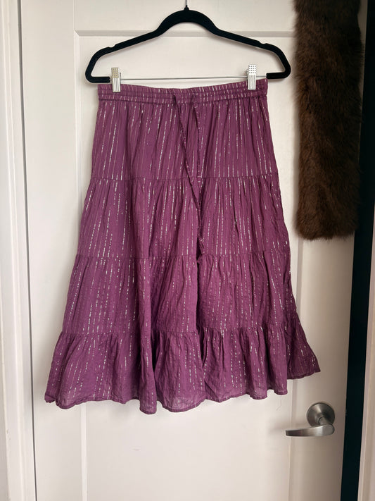 VINTAGE TRAMP PURPLE MAXI SKIRT - L