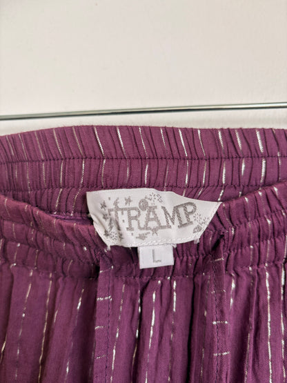 VINTAGE TRAMP PURPLE MAXI SKIRT - L