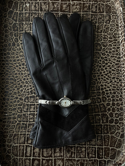 VINTAGE SILVER HEART BAND WATCH