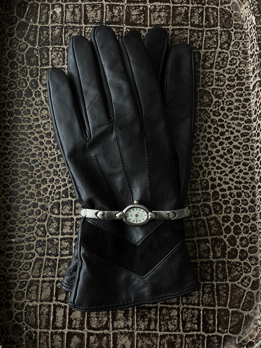 VINTAGE SILVER HEART BAND WATCH