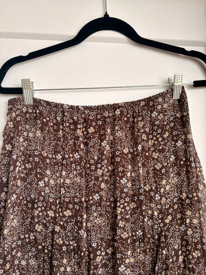 SMART SET FLORAL MAXI SKIRT - M