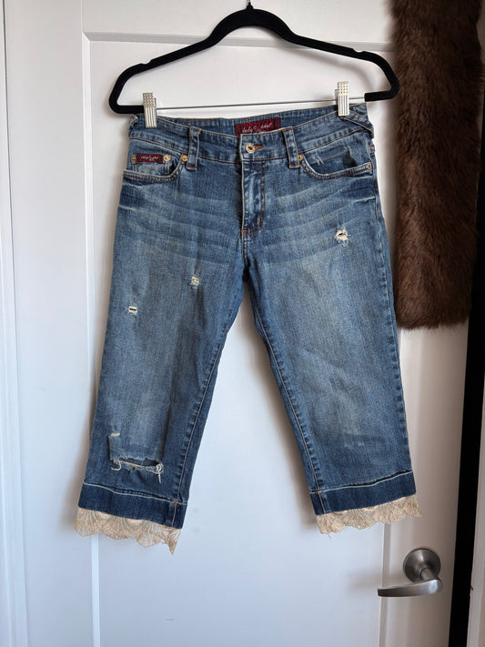 VINTAGE DENIM BABY PHAT CAPRI - 5
