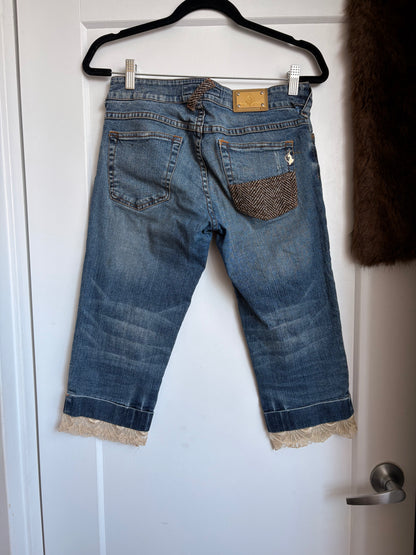 VINTAGE DENIM BABY PHAT CAPRI - 5