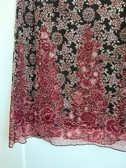 VINTAGE FLORAL MEXX SKIRT - M