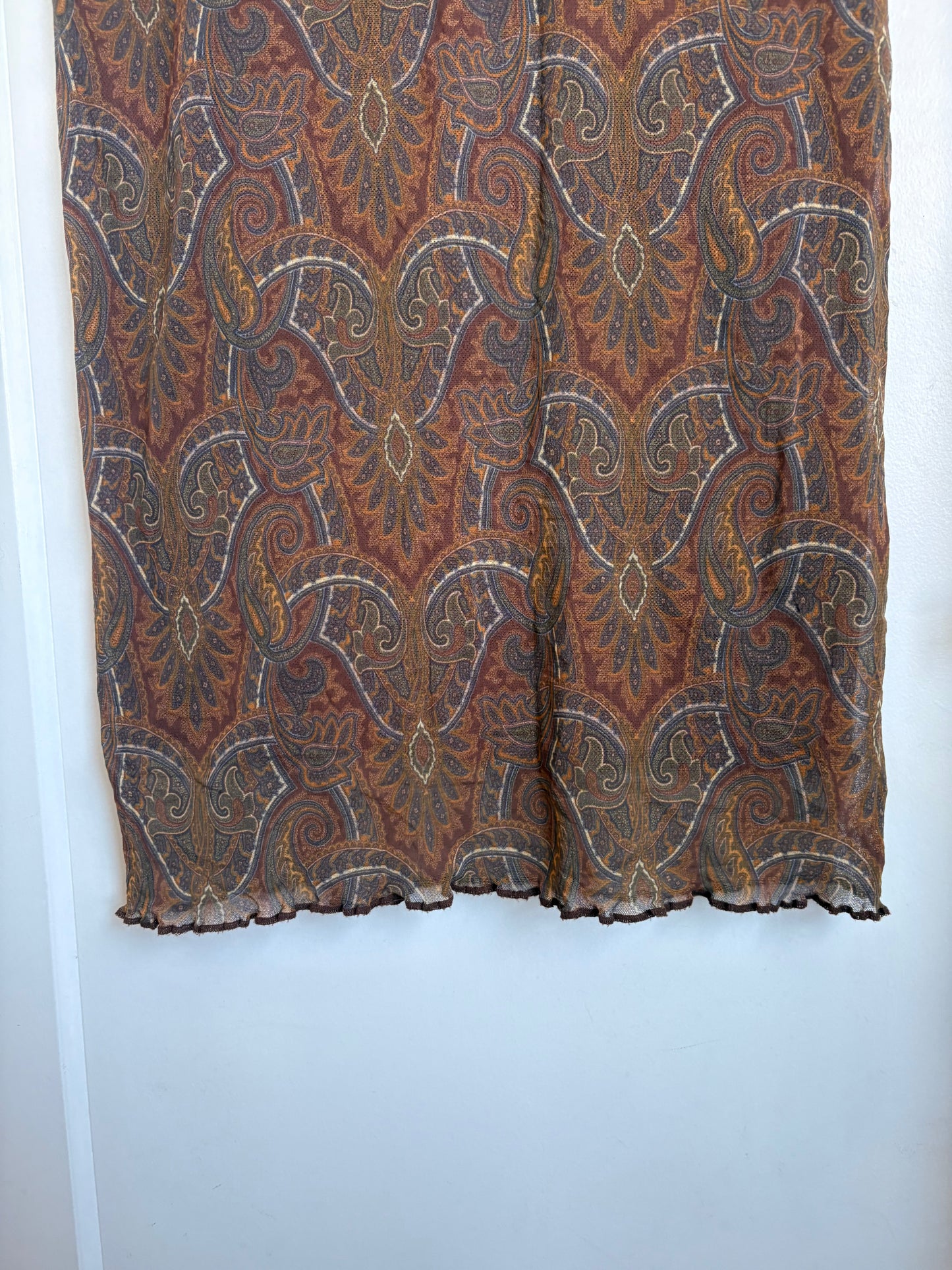 VINTAGE PAISLEY MAXI SKIRT - S