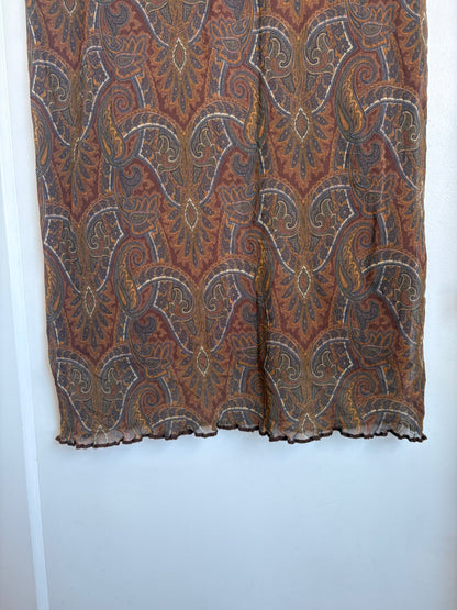 VINTAGE PAISLEY MAXI SKIRT - S