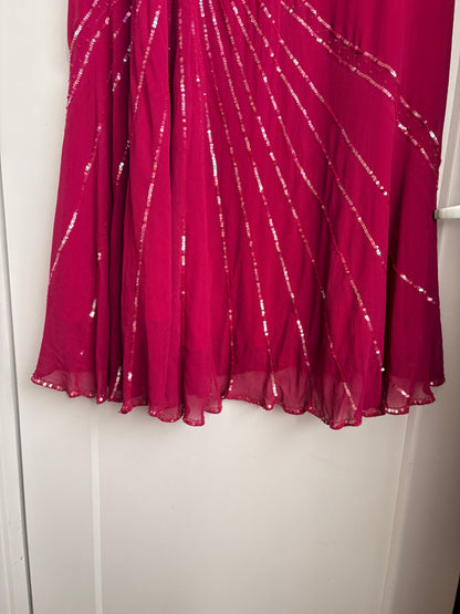 VINTAGE SEQUIN MAXI SKIRT - M
