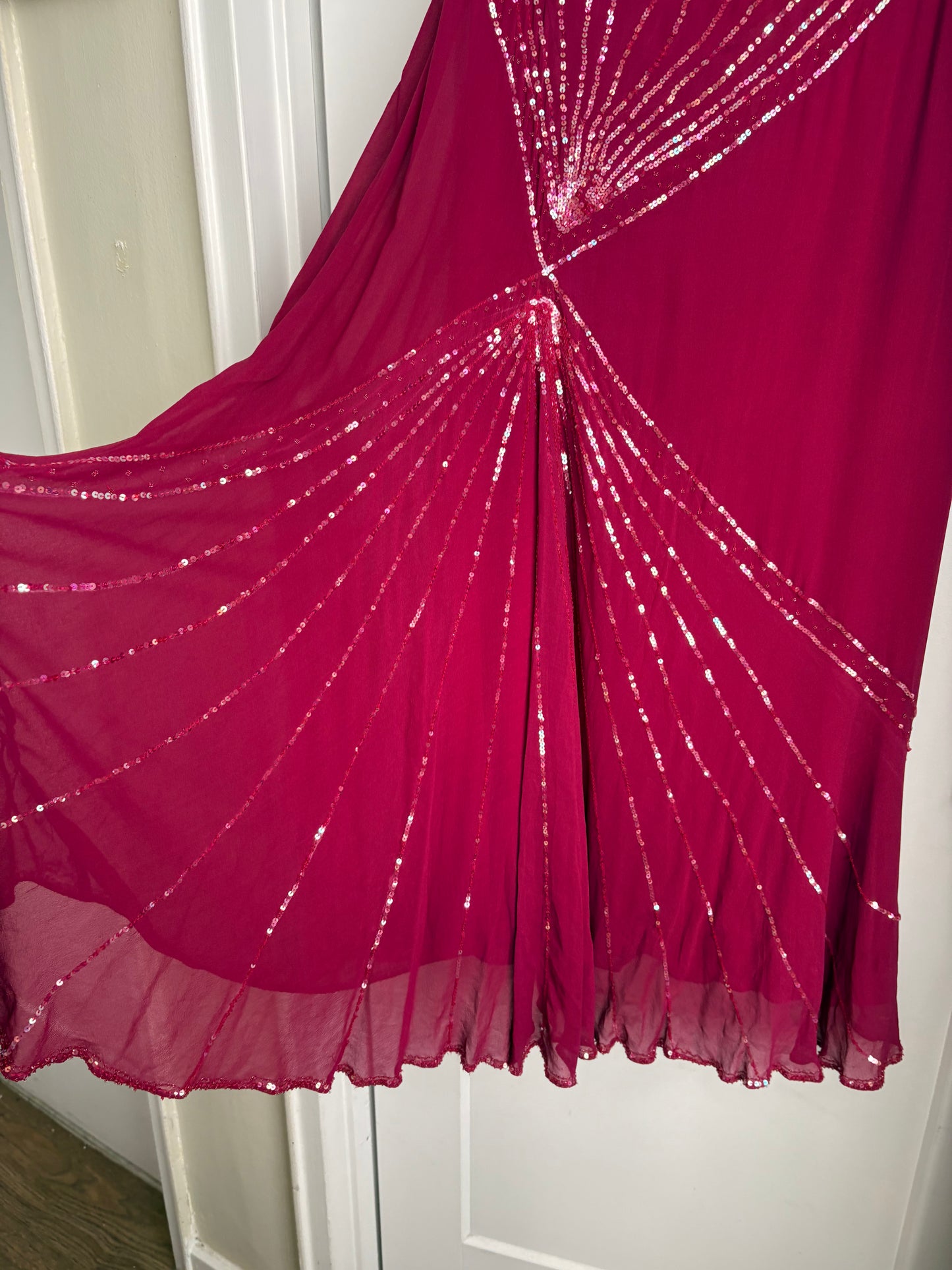 VINTAGE SEQUIN MAXI SKIRT - M