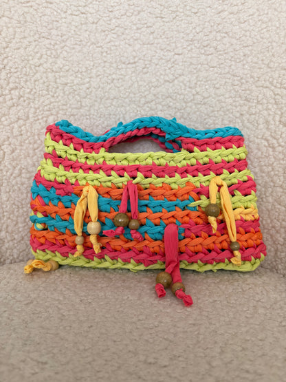 MULTICOLOUR CROCHET CLUTCH