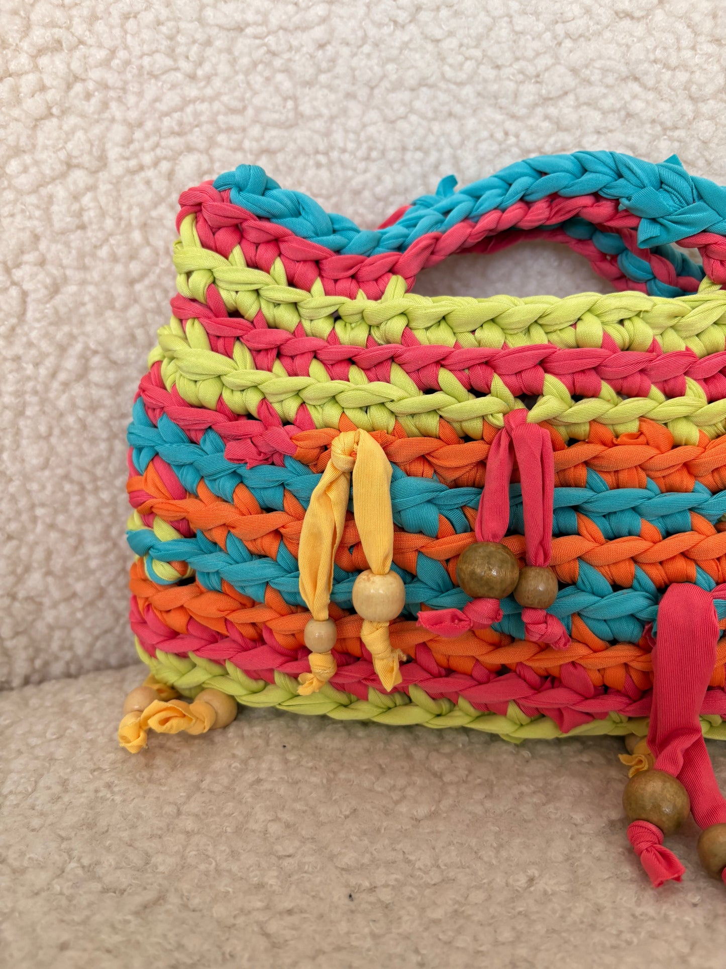 MULTICOLOUR CROCHET CLUTCH