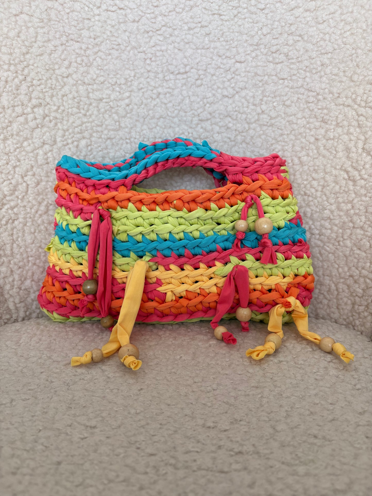 MULTICOLOUR CROCHET CLUTCH