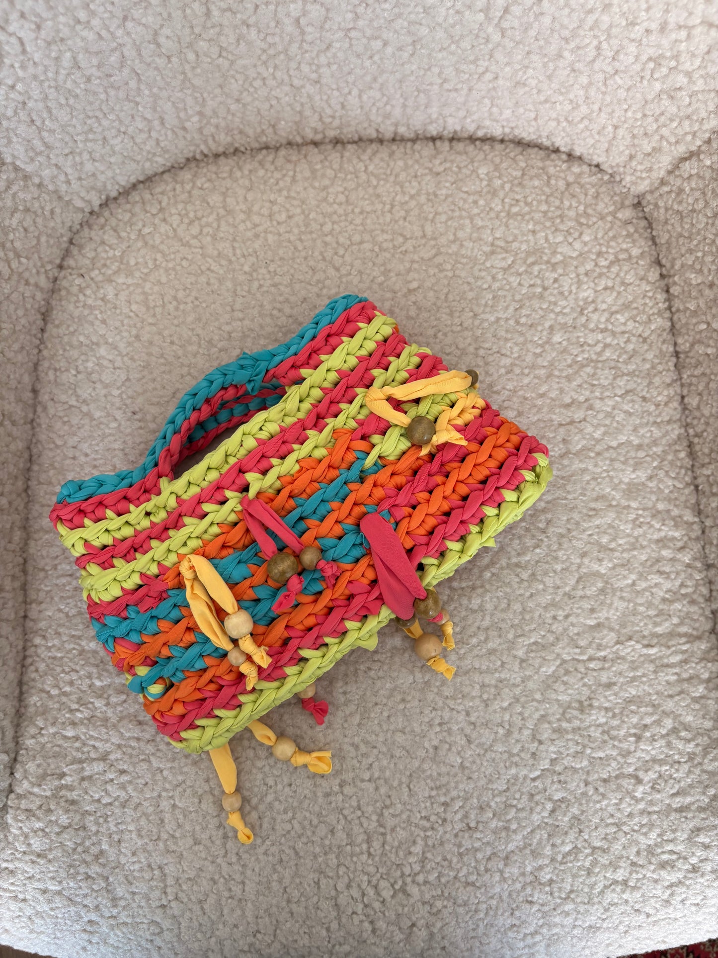 MULTICOLOUR CROCHET CLUTCH