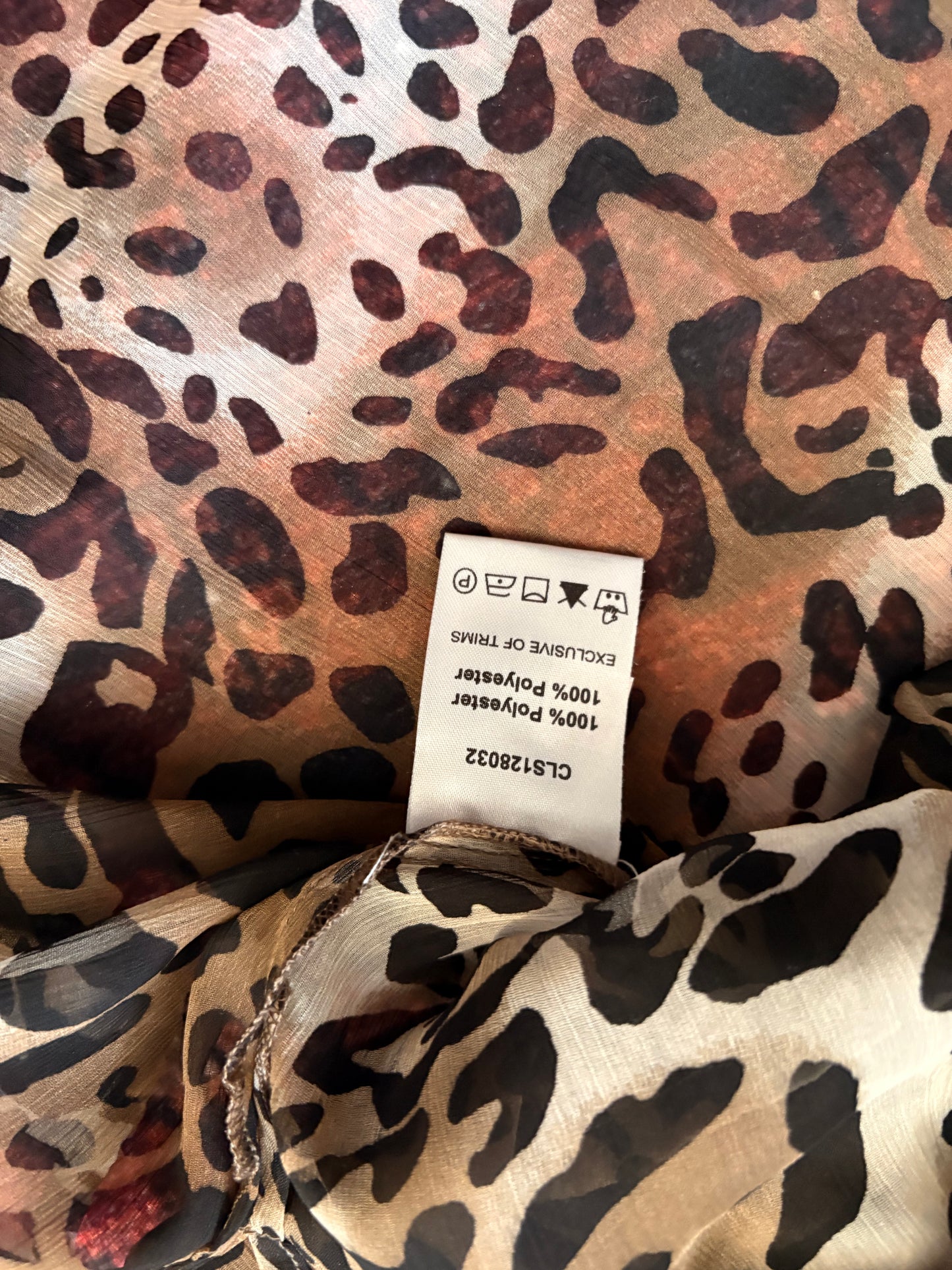 LEOPARD PRINT TUNIC/BEACH COVER - L