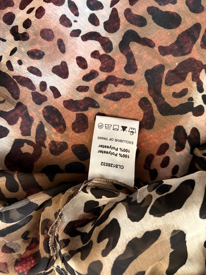 LEOPARD PRINT TUNIC/BEACH COVER - L