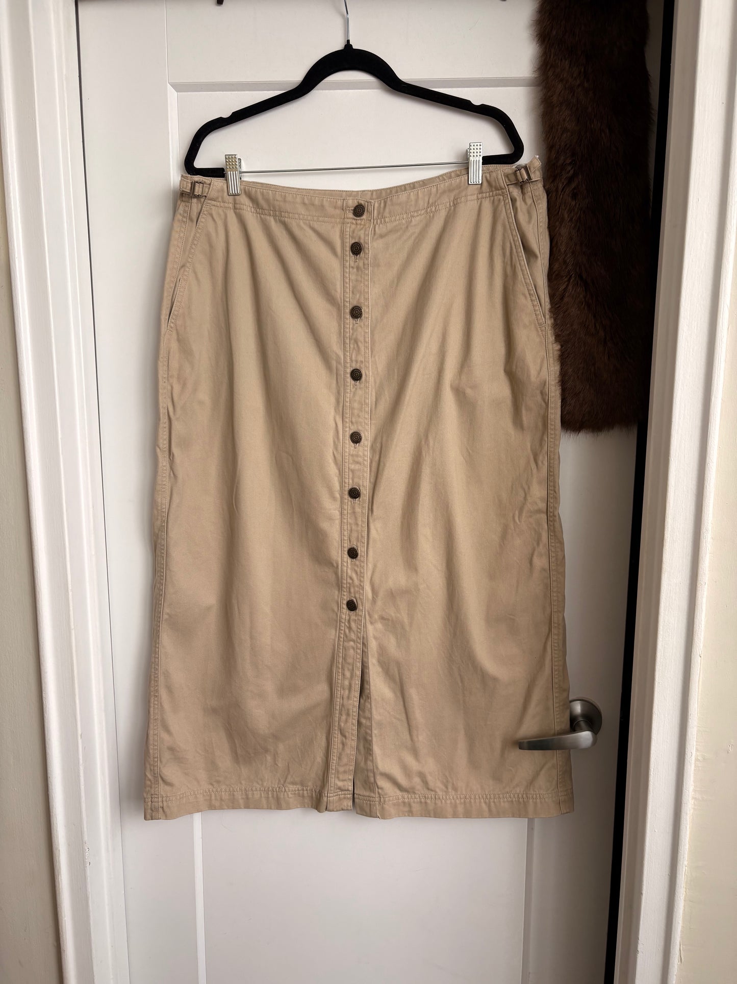 RALPH LAUREN KHAKI MAXI SKIRT - 18