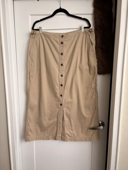 RALPH LAUREN KHAKI MAXI SKIRT - 18