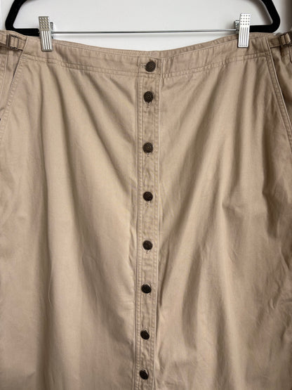 RALPH LAUREN KHAKI MAXI SKIRT - 18