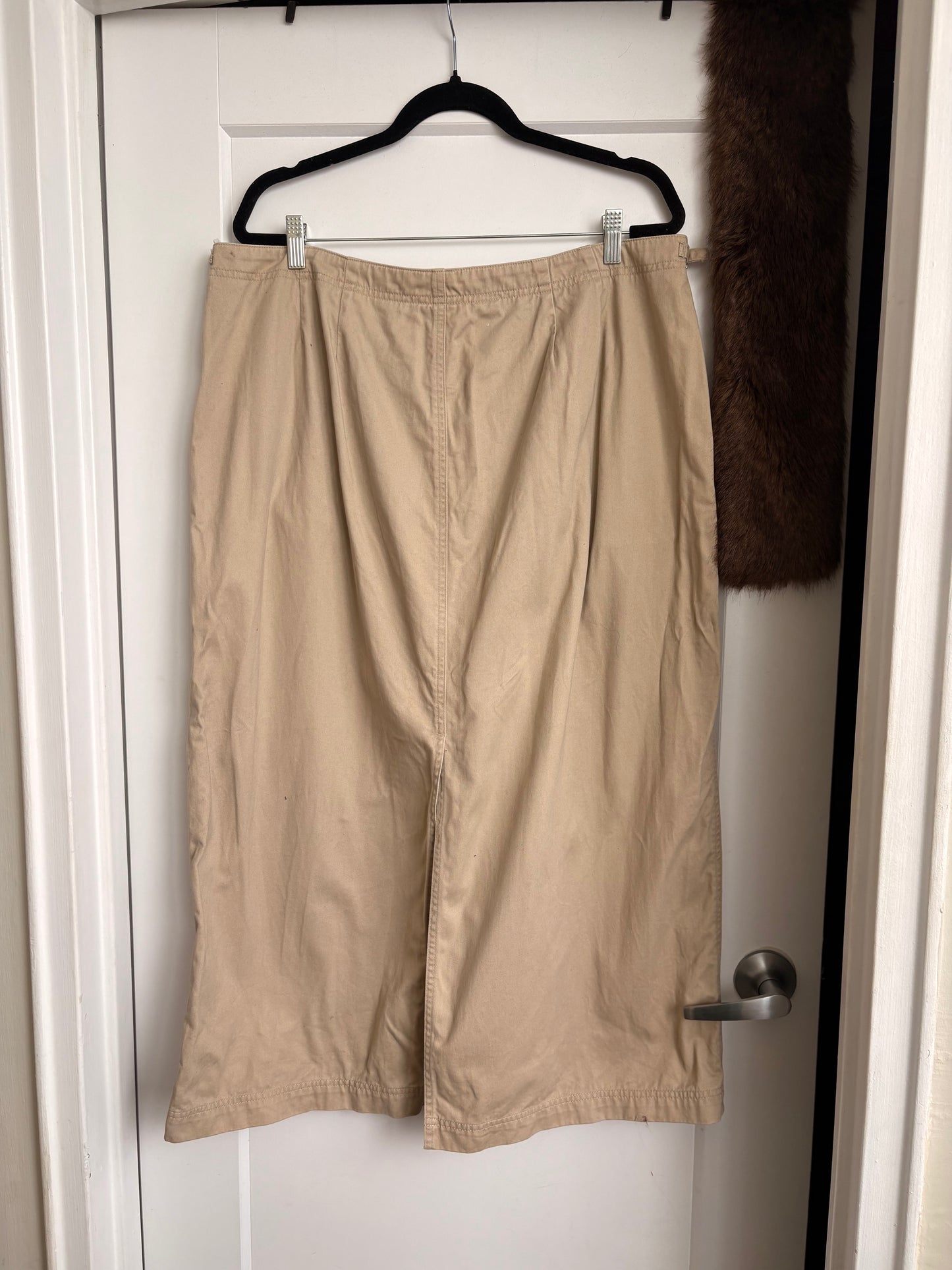 RALPH LAUREN KHAKI MAXI SKIRT - 18
