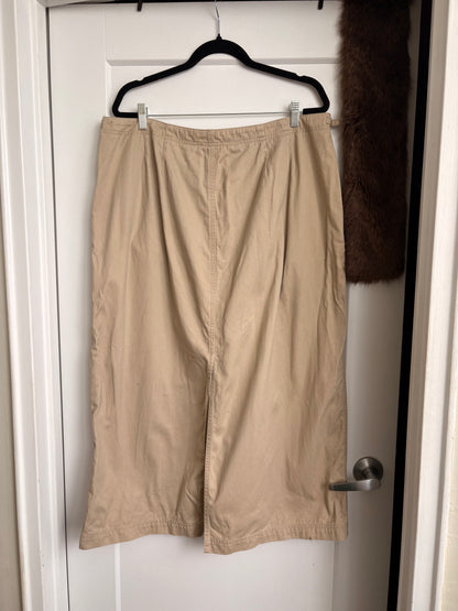 RALPH LAUREN KHAKI MAXI SKIRT - 18