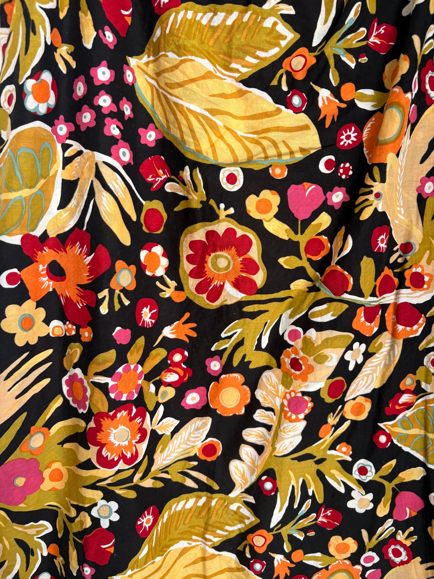 POTTERY BARN FLORAL WRAP SKIRT - L