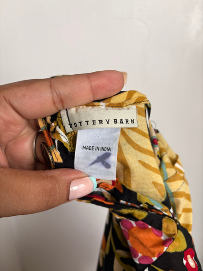 POTTERY BARN FLORAL WRAP SKIRT - L
