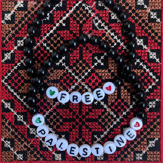 WATERMELON SEED BRACELET - FREE PALESTINE