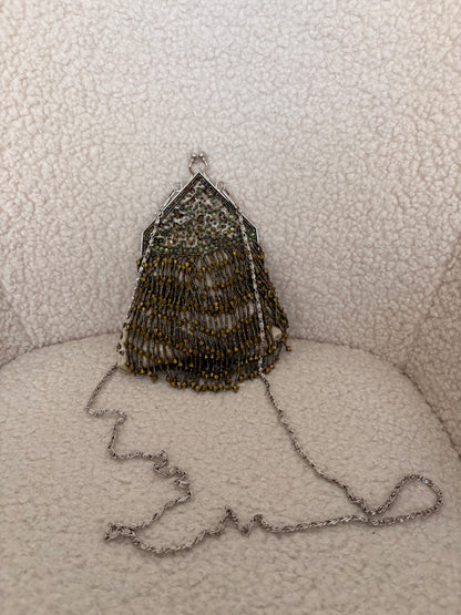 VINTAGE FRINGE BEADED BAG