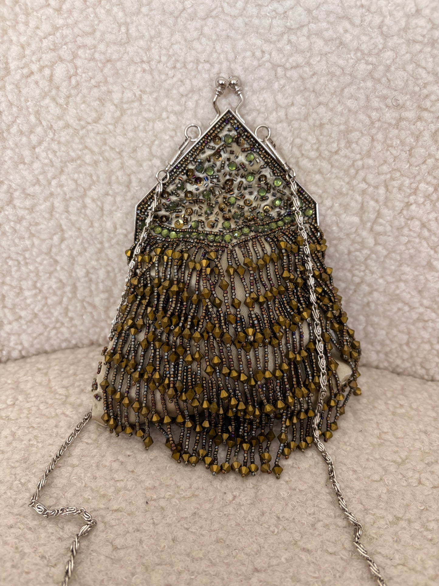 VINTAGE FRINGE BEADED BAG