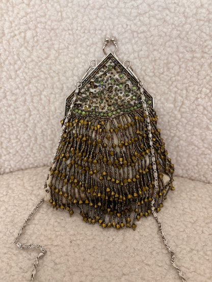 VINTAGE FRINGE BEADED BAG