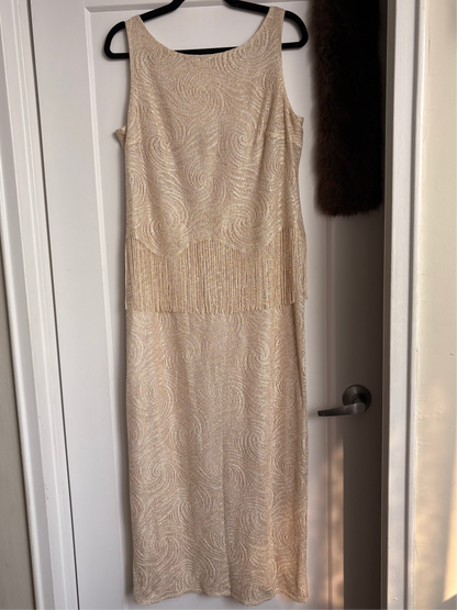 VINTAGE FRINGE CROCHET MAXI DRESS - 12