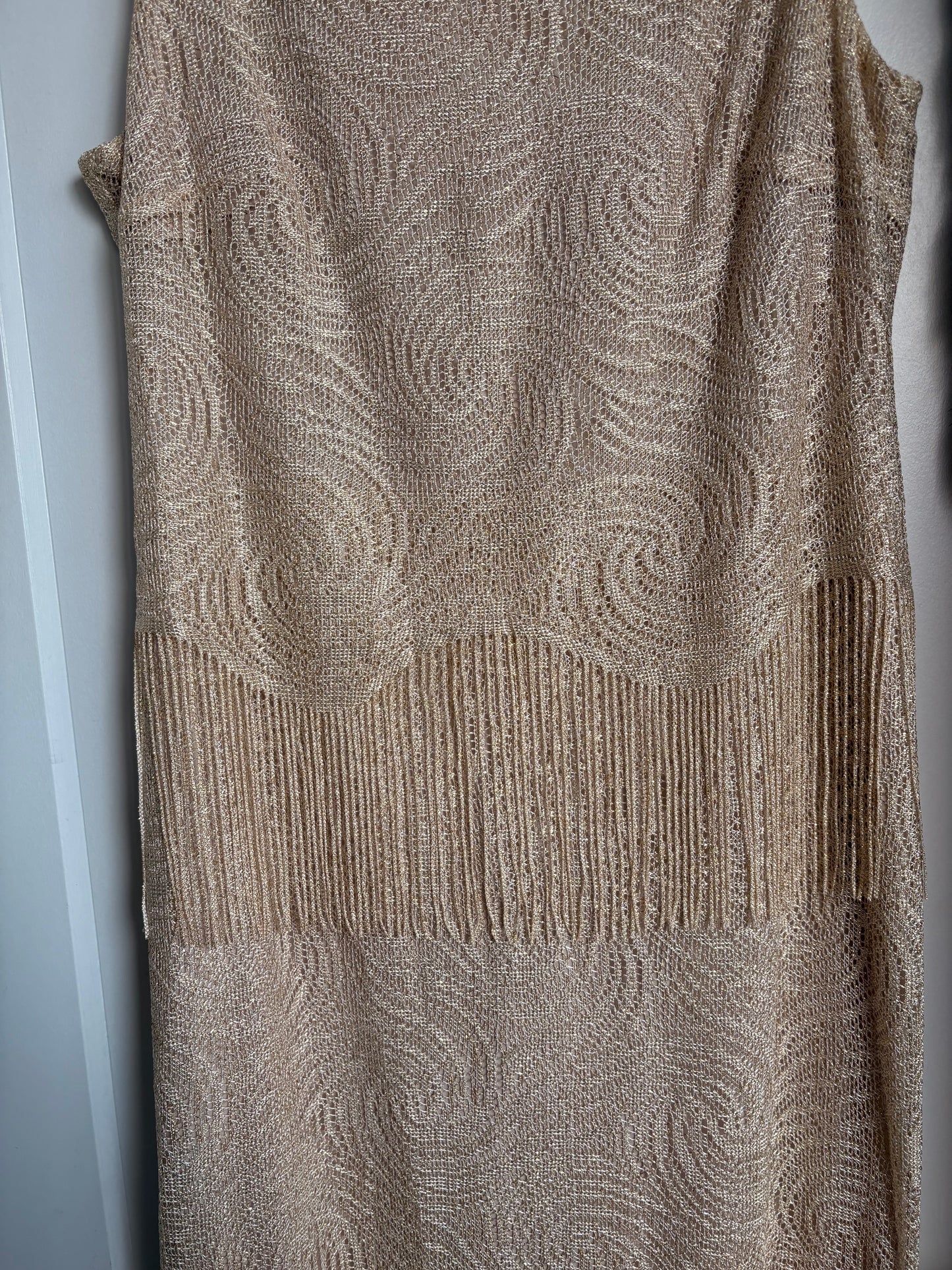 VINTAGE FRINGE CROCHET MAXI DRESS - 12