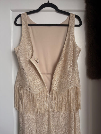 VINTAGE FRINGE CROCHET MAXI DRESS - 12
