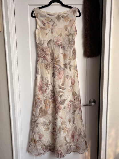 VINTAGE RONNI NICOLE FLORAL MAXI DRESS - 10