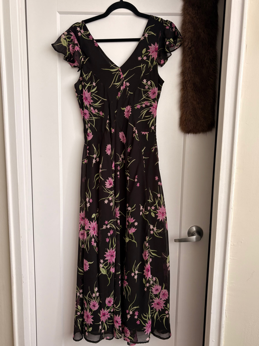 VINTAGE FLORAL MAXI DRESS - 7/8