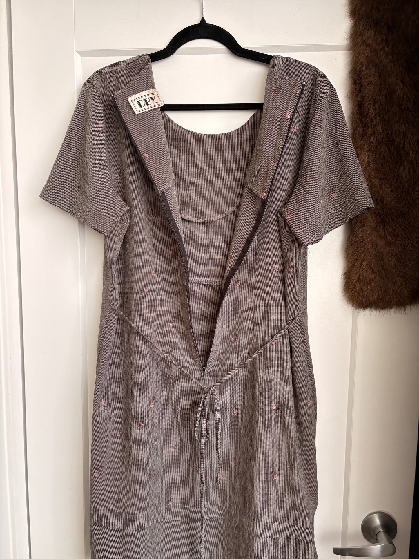 VINTAGE DBY FLORAL MINI DRESS - L