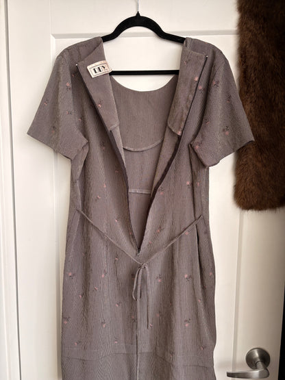VINTAGE DBY FLORAL MINI DRESS - L