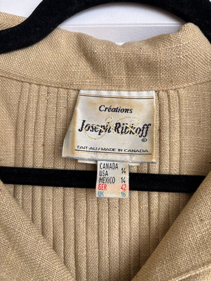 VINTAGE JOSEPH RIBKOFF TAN DRESS - 14