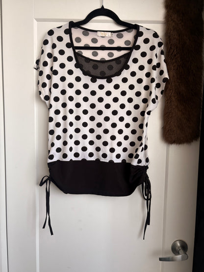 VINTAGE Y2K POLKA DOT TOP - M